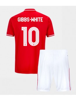 Detské Futbalové oblečenie Nottingham Forest Morgan Gibbs-White #10 2025-26 Krátky Rukáv - Domáci (+ trenírky)